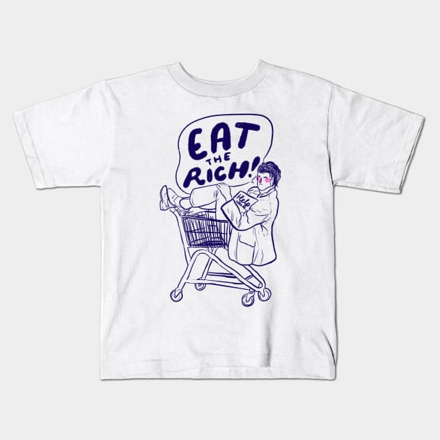 Eat the Rich! Kids T-Shirt by Liberal Jane Illustration